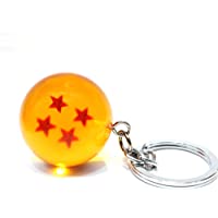 1pc Llavero de la Bola del dragón Colgando Colgante Resina Stars Bolas Transparentes Cadena Key (diámetro 1-37 Pulgadas…